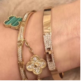 2020 Hermes Kelly 18k Gold Platinum Rose Gold Diamond Bracelet