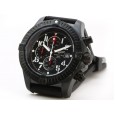 Breitling Super Avenger PVD Working Chronograph With Black Dial Rubber Strap